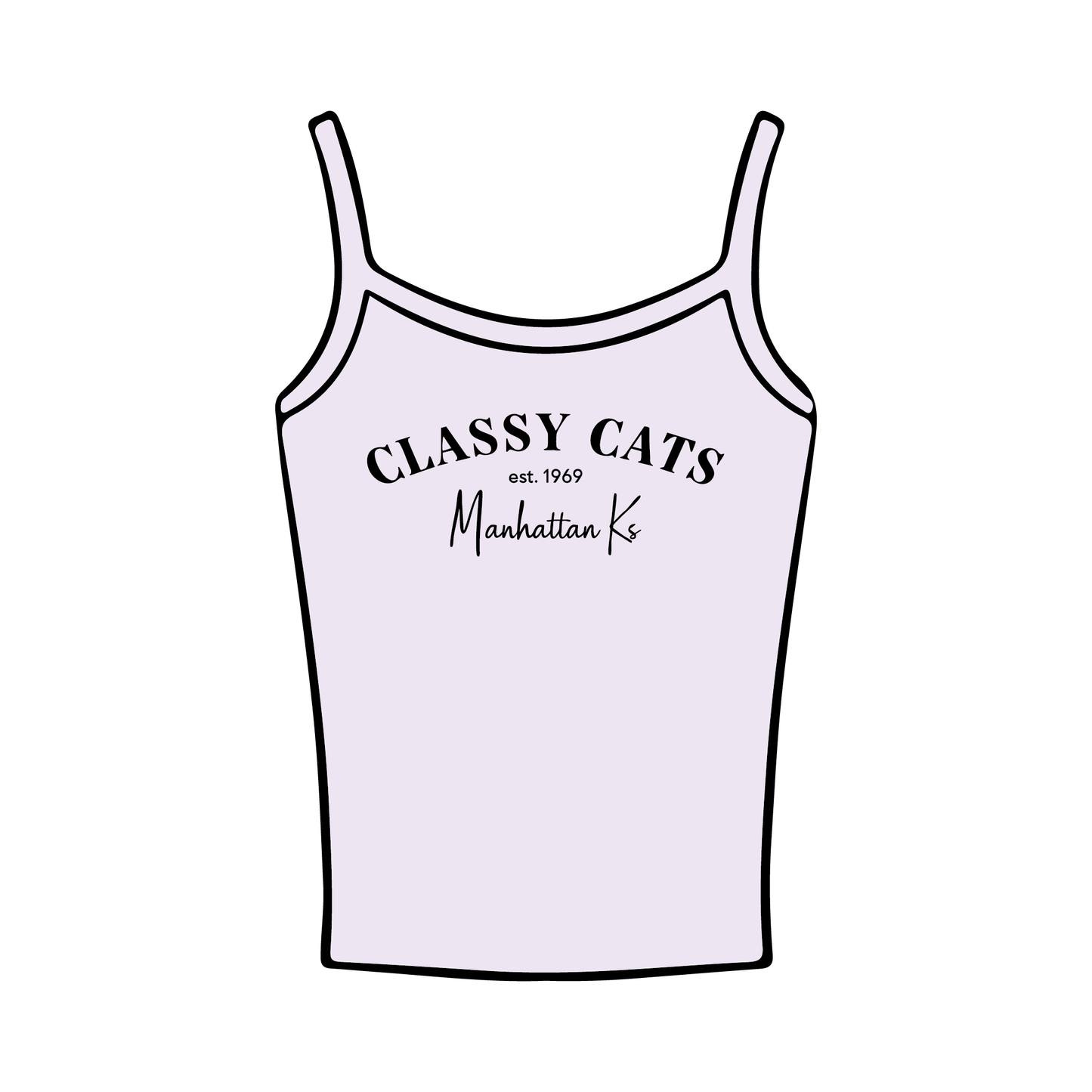 Kansas State University x Classy Cat '2025' Spaghetti Tank Top