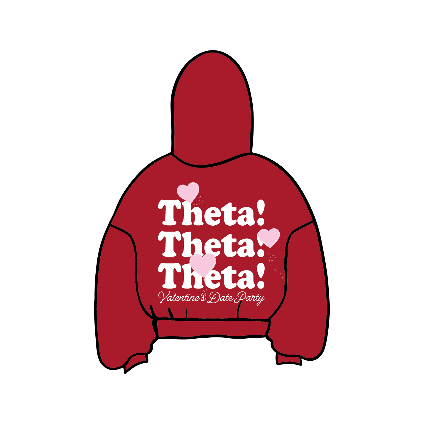 University of Wisconsin-Madison x Kappa Alpha Theta 'Valentines Date Party' Hoodie