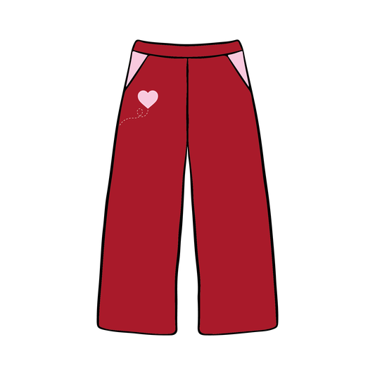 University of Wisconsin-Madison x Kappa Alpha Theta 'Valentines Date Party' Wide Leg Sweatpants