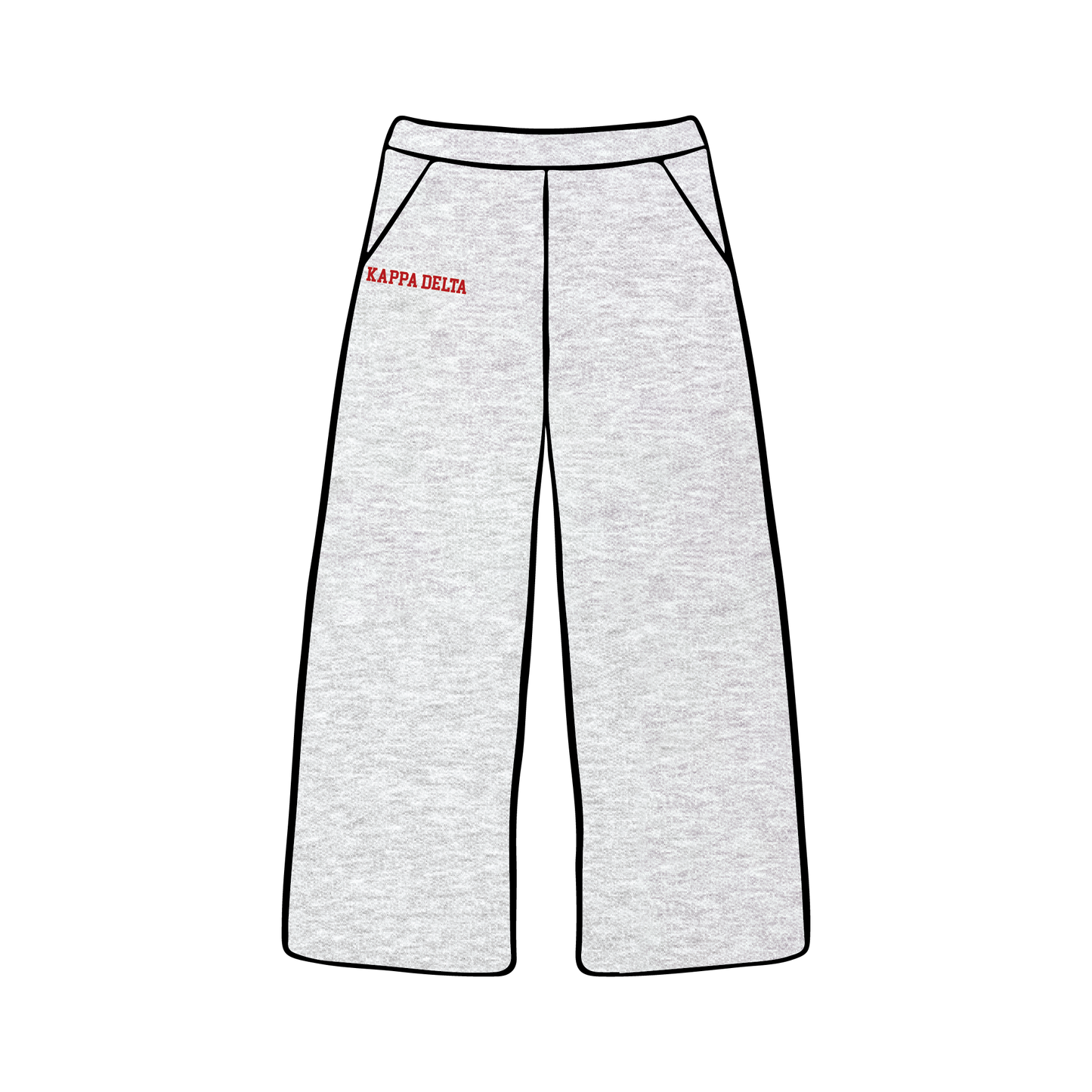 Ohio State University x Kappa Delta 'Embroidered' Wide Leg Sweatpants