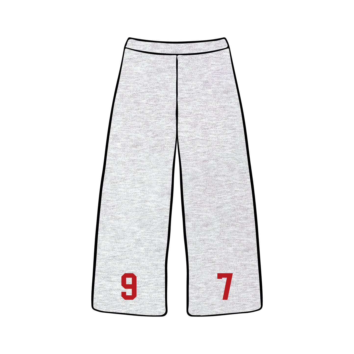 Ohio State University x Kappa Delta 'Embroidered' Wide Leg Sweatpants