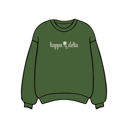 Kappa Delta 'Green Embroidered' Crewneck