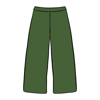 Kappa Delta 'Green Embroidered' Wide Leg Sweatpants