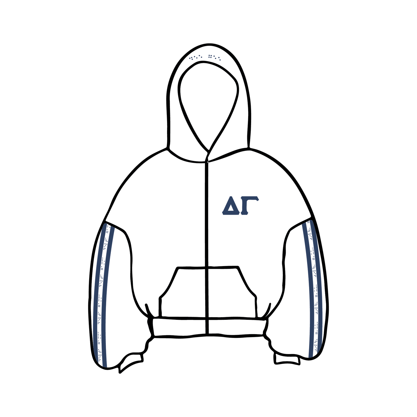 Northeastern University x Delta Gamma 'Philanthropy Merch' Zip-Up Hoodie