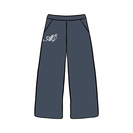 Northwestern University x Alpha Phi 'Grey Wide-leg Sweatpants