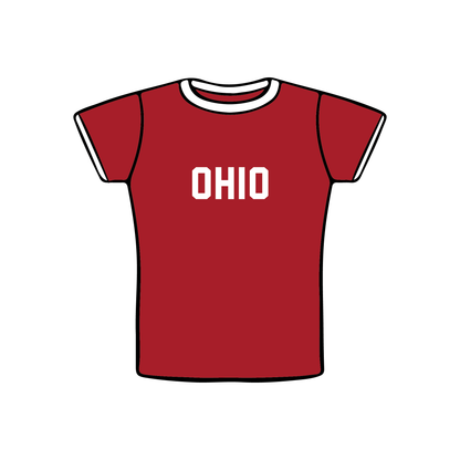Ohio State University x Chi Omega 'First Gameday' Baby Tee