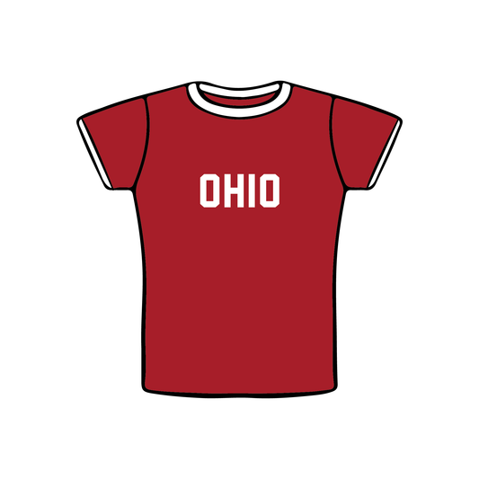 Ohio State University x Chi Omega 'First Gameday' Baby Tee