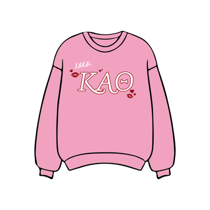 Kappa Alpha Theta 'Pink Kiss' Crewneck