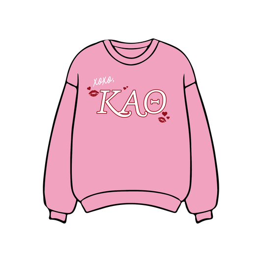 Kappa Alpha Theta 'Pink Kiss' Crewneck
