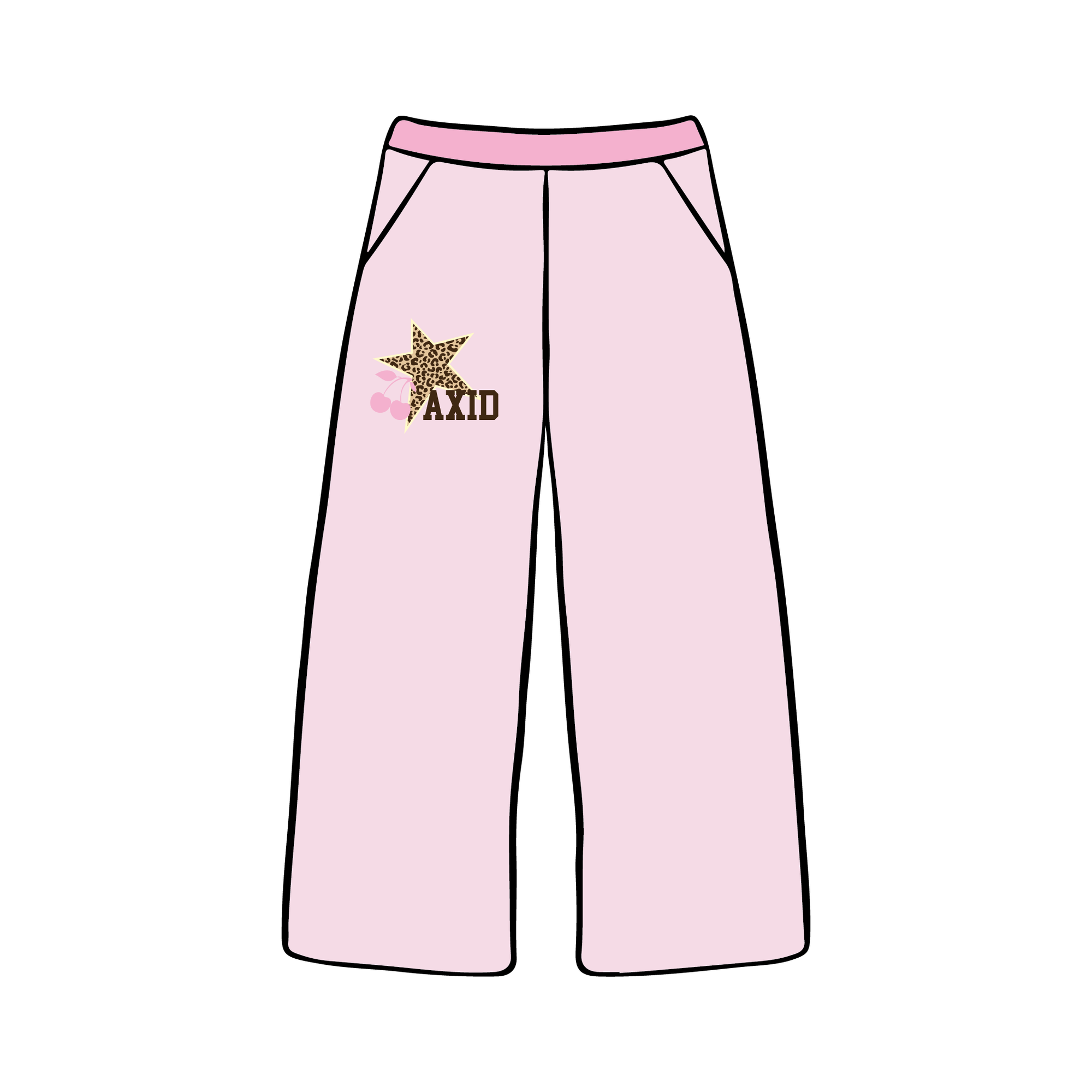 Penn State University x Alpha Xi Delta Spring 'Merch Drop Sweat Set 2' Pink Sweatpants