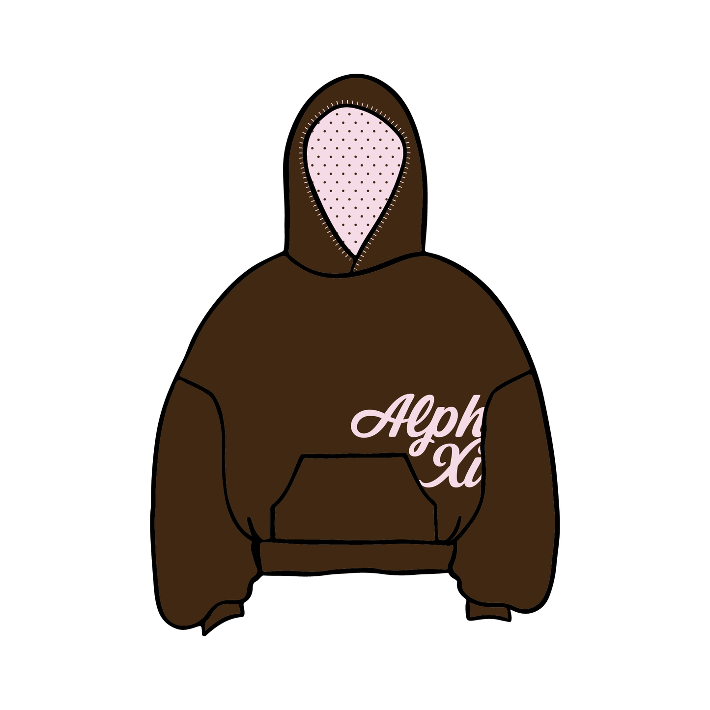 Penn State University x Alpha Xi Delta Spring 'Merch Drop Sweat Set 2' Brown Hoodie