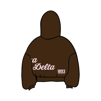 Penn State University x Alpha Xi Delta Spring 'Merch Drop Sweat Set 2' Brown Hoodie
