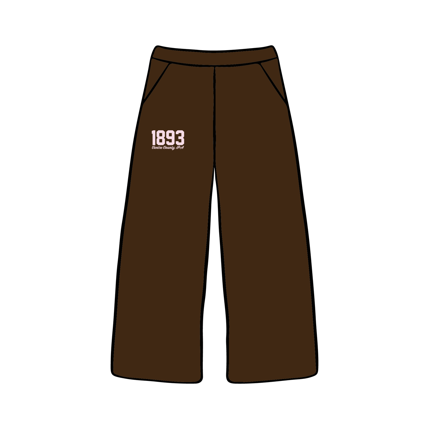 Penn State University x Alpha Xi Delta Spring 'Merch Drop Sweat Set 2' Brown Sweatpants