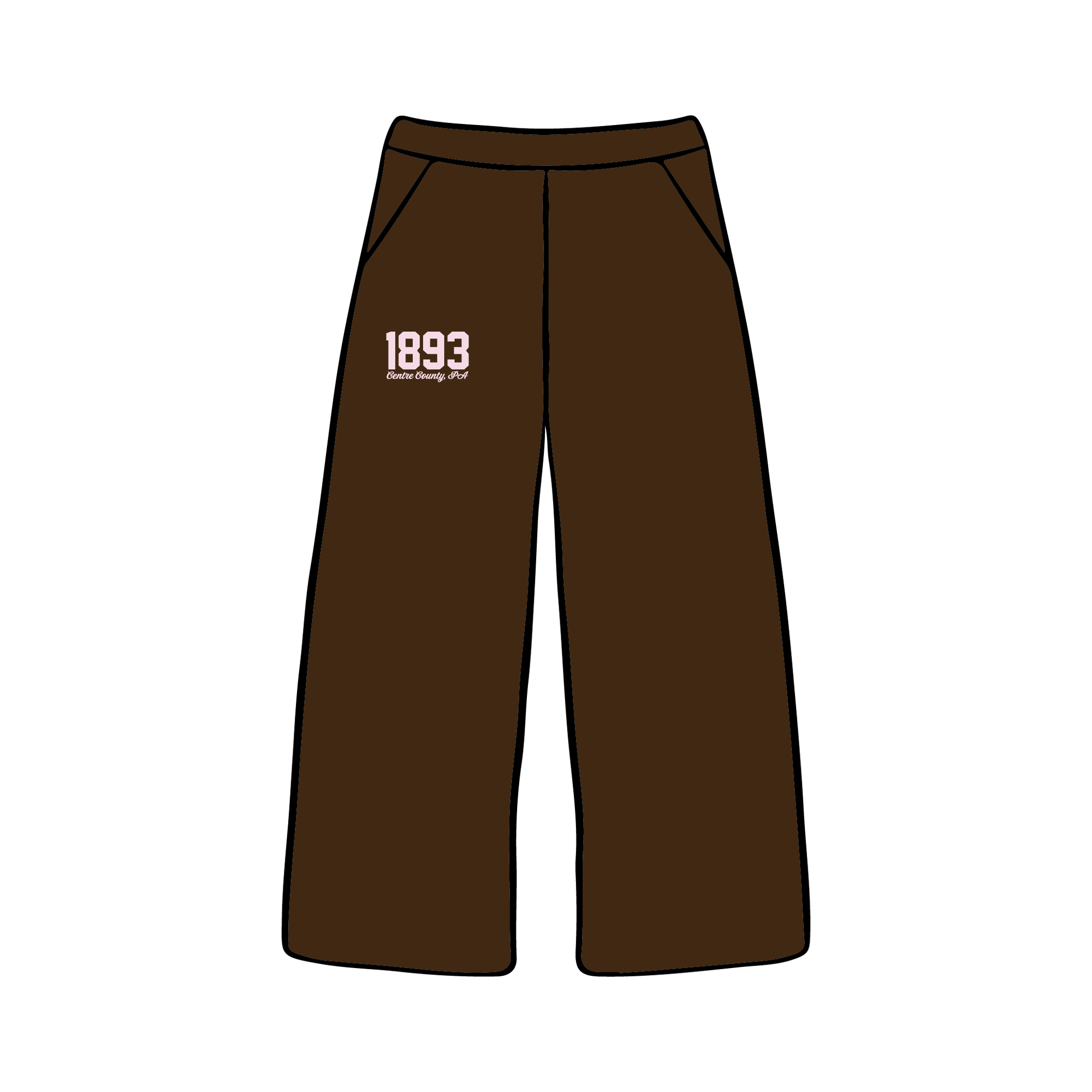 Penn State University x Alpha Xi Delta Spring 'Merch Drop Sweat Set 2' Brown Sweatpants