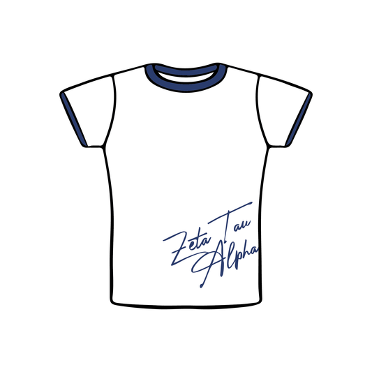 Penn State University x Zeta Tau Alpha 'Fall Merch' Baby Tee
