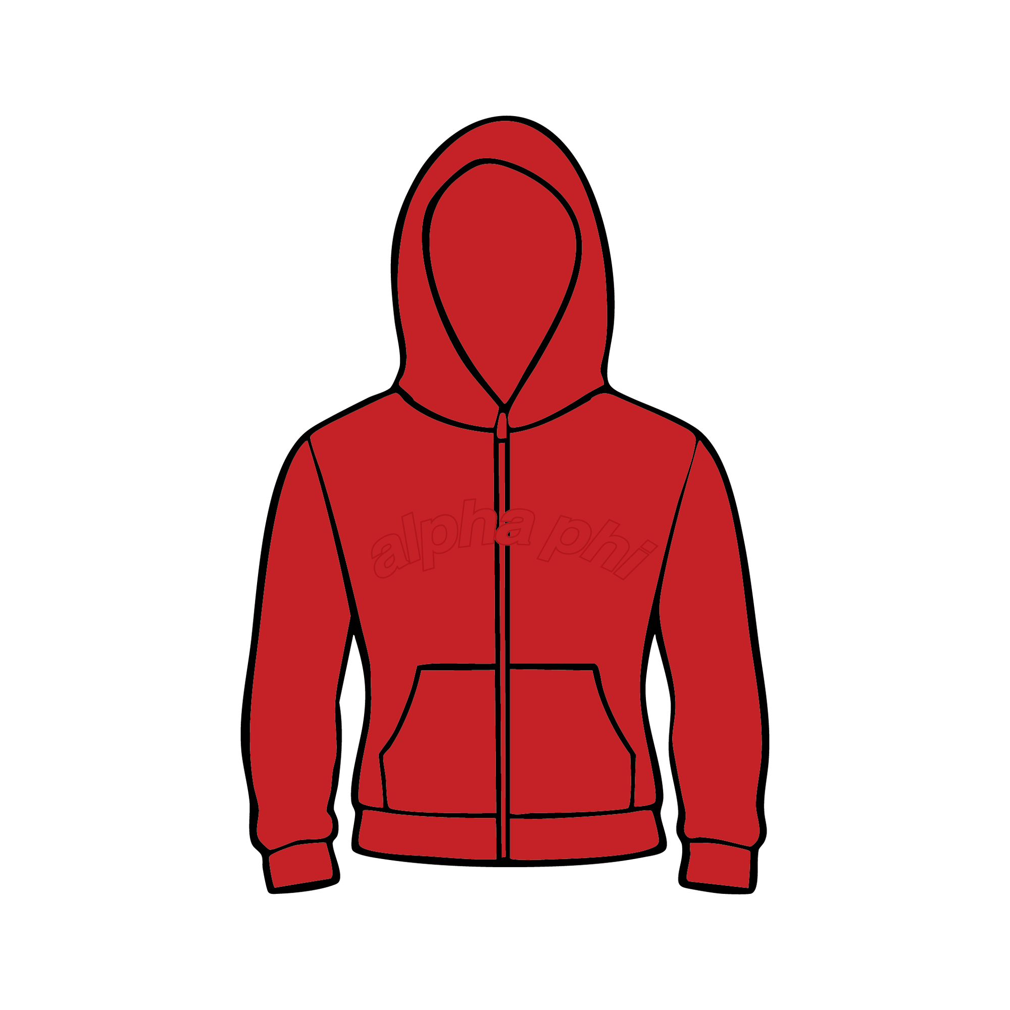 Pepperdine University x Alpha Phi 'Spring Merch' Zip Up Hoodie