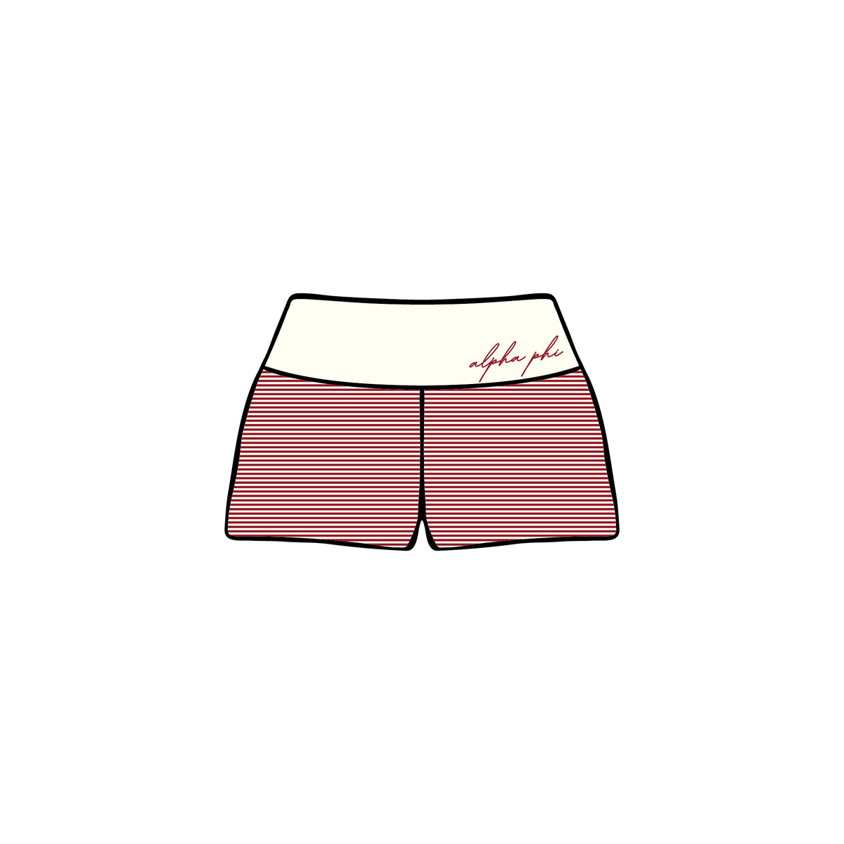 San Diego State University x Alpha Phi 'Spring Merch' Foldover Shorts
