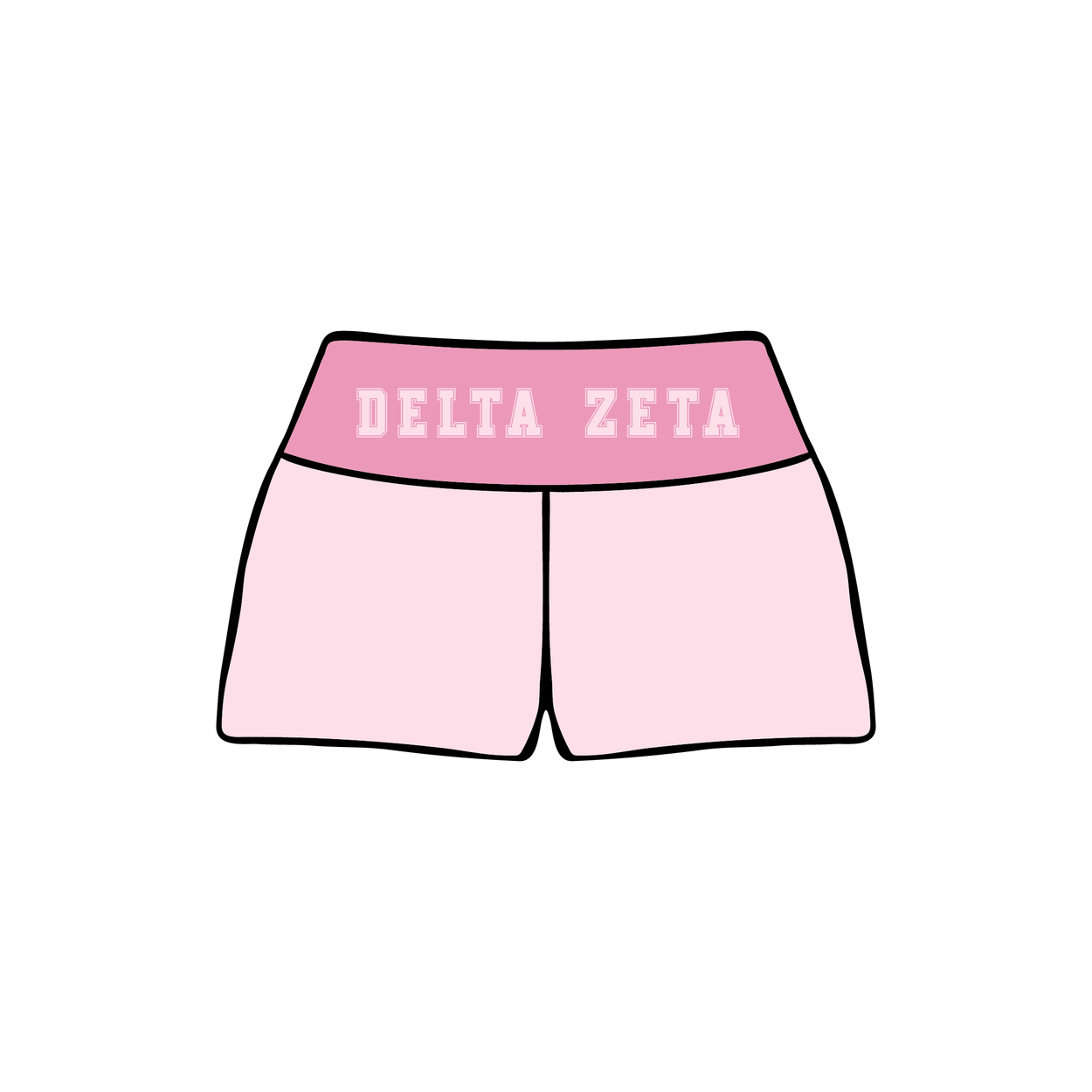 San José State University x Delta Zeta 'Philanthropy' Foldover Shorts