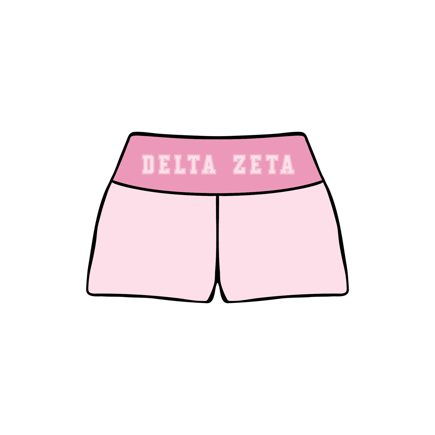 San José State University x Delta Zeta 'Philanthropy' Foldover Shorts