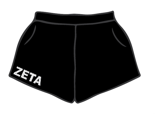 Purdue University x Zeta Tau Alpha 'Recruitment' Black Shorts
