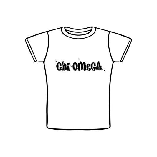 Stanford University x Chi Omega 'Spring Rush 2025' Baby Tee