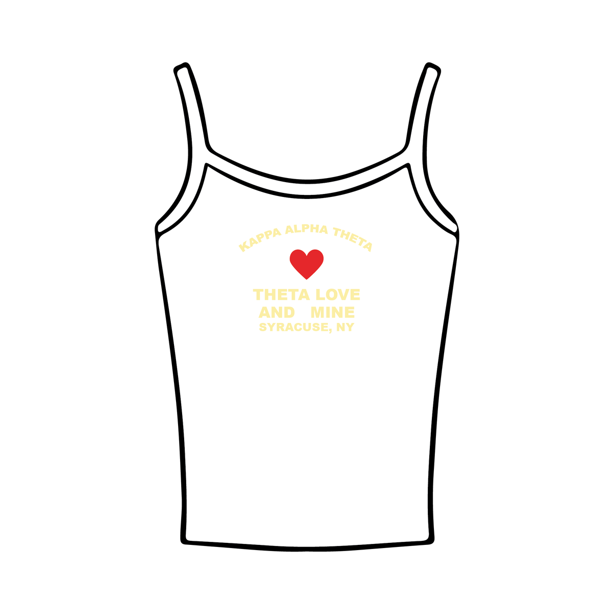 Syracuse University x Kappa Alpha Theta 'Optional Spring Semester Merch' Spaghetti Tank