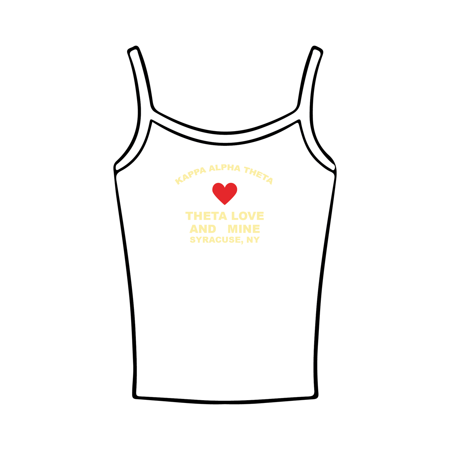 Syracuse University x Kappa Alpha Theta 'Optional Spring Semester Merch' Spaghetti Tank
