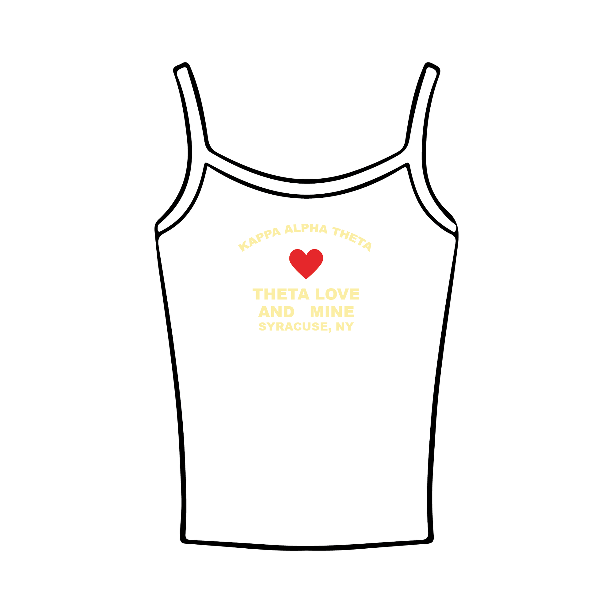 Syracuse University x Kappa Alpha Theta 'Optional Spring Semester Merch' Spaghetti Tank