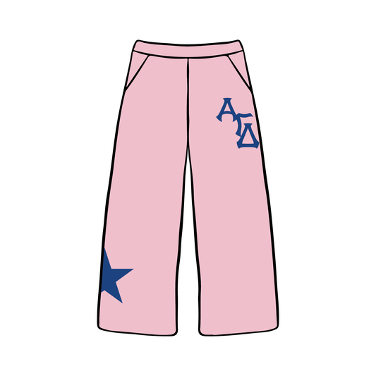 Syracuse University x Alpha Gamma Delta 'Chapter Merch' Wide-leg Sweatpants