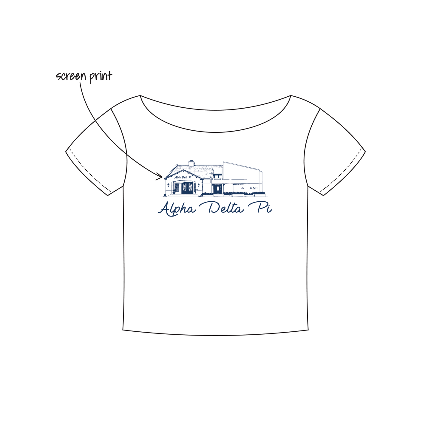 Texas Tech University x Alpha Delta Pi 'Recruitment shirts' Brynn Cut Off Tee