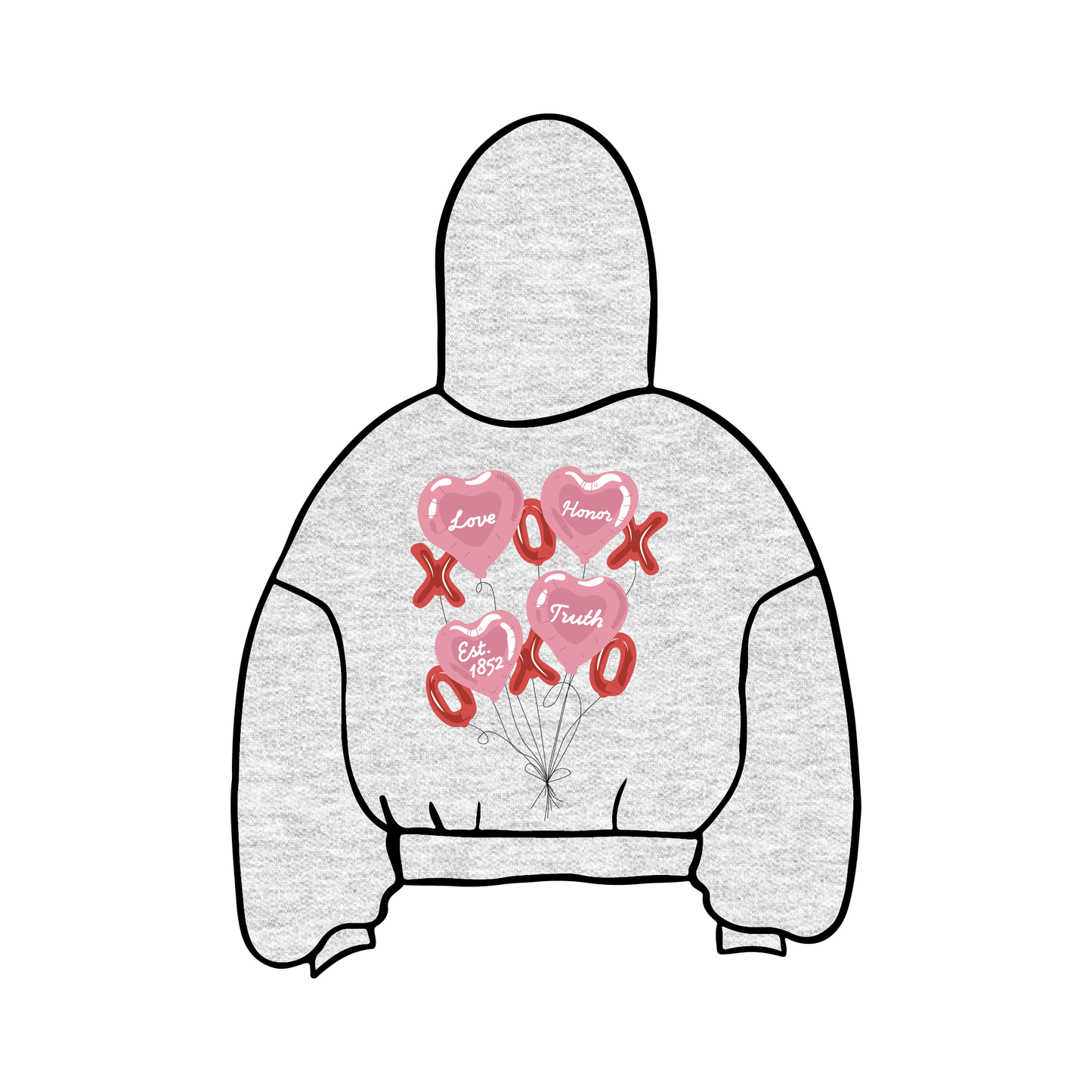 Texas Christian University x Phi Mu 'Valentines Day' Hoodie