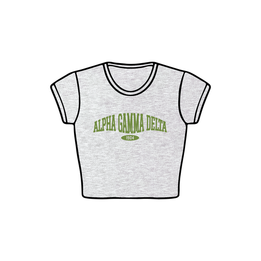 Texas State University x Alpha Gamma Delta 'Fall Primary PR' Baby Tee