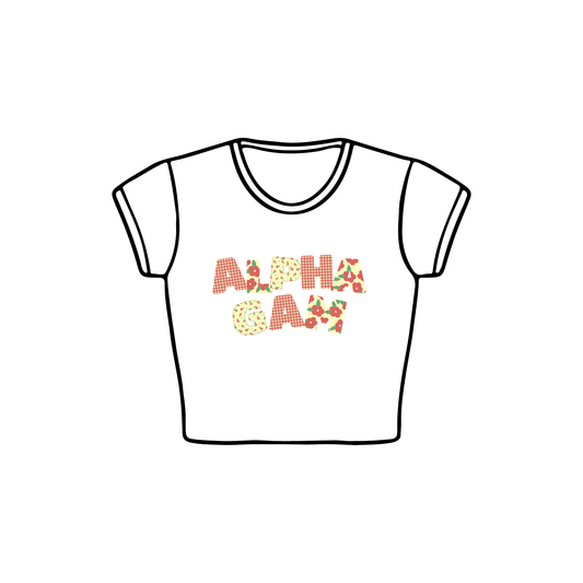 Texas State University x Alpha Gamma Delta 'Fall Primary PR' Baby Tee