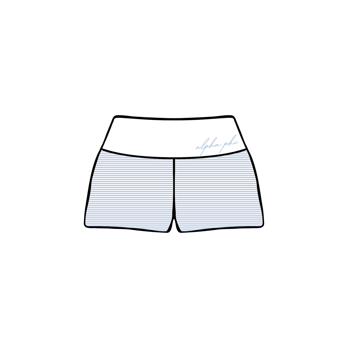 University of California, Santa Barbara x Alpha Phi 'Senior Merch' Fold-over Shorts
