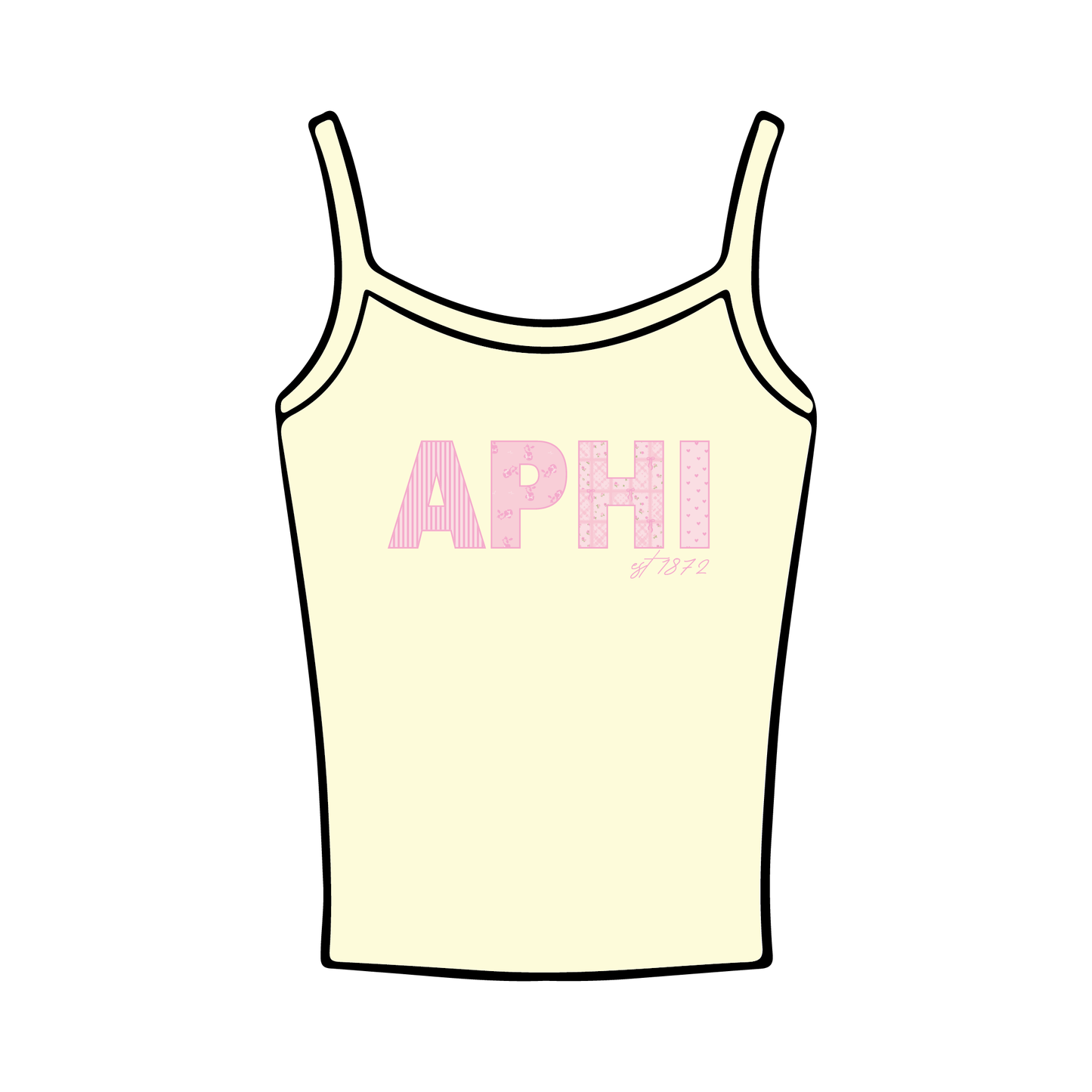 University of Delaware x Alpha Phi 'Spring Merch Release' Spaghetti Tank Top