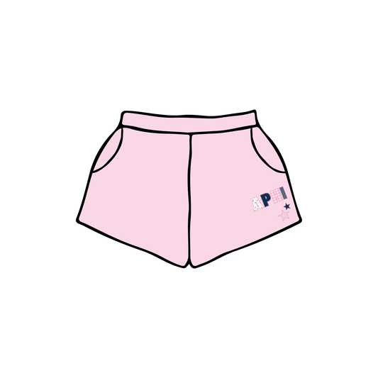 University of South Dakota x Alpha Phi 'Patchwork' Sweatshorts