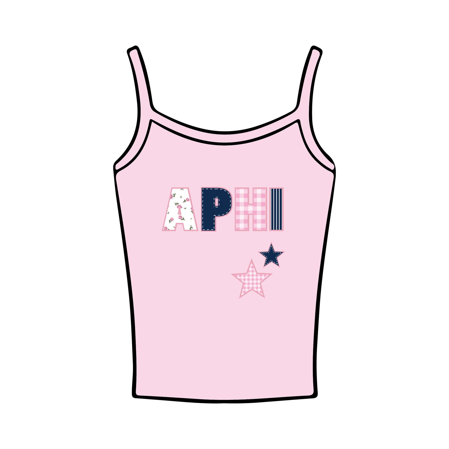 University of South Dakota x Alpha Phi 'April Merch' Spaghetti Tank Top