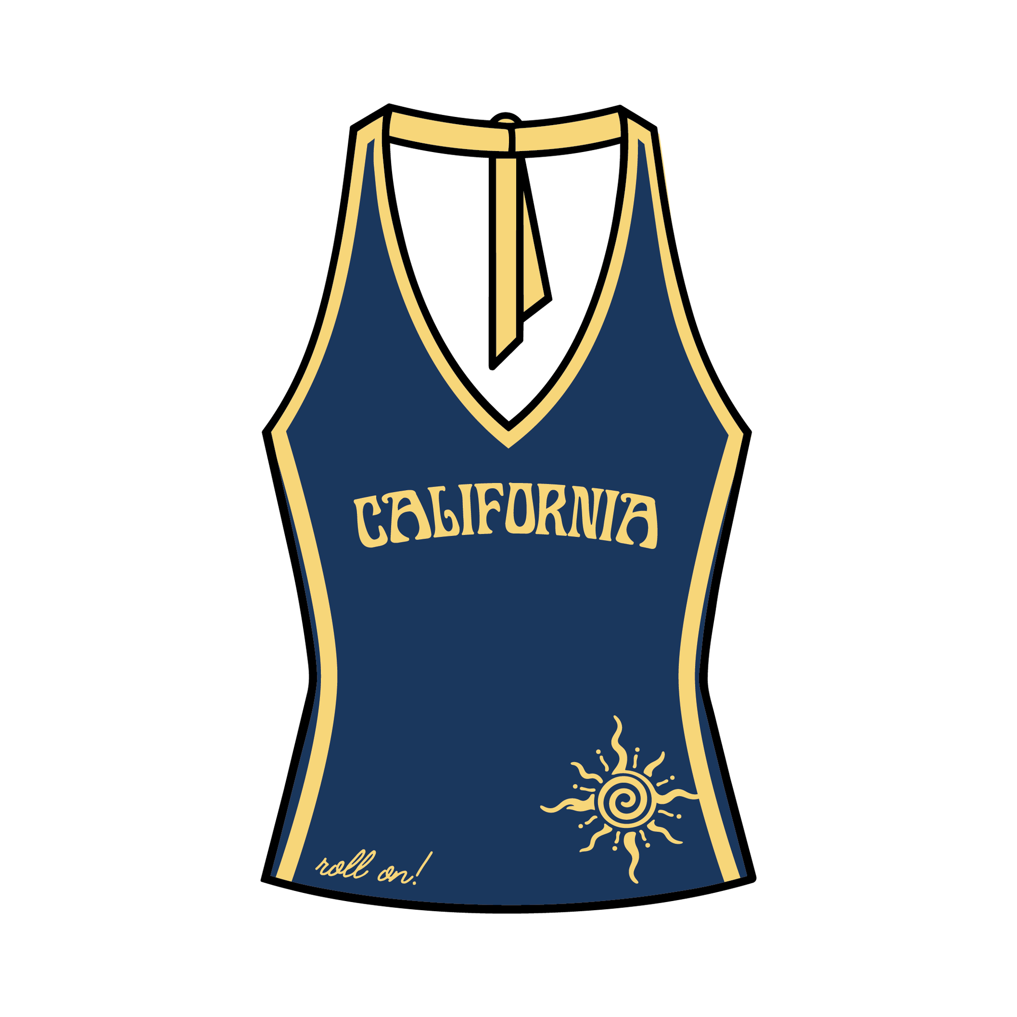 University of California, Berkeley x Alpha Chi Omega 'Cal Day' Halter Top