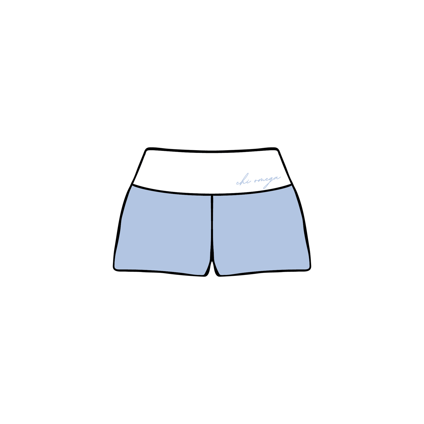 University of California, Los Angeles x Chi Omega 'Winter Drop 2026' Foldover Shorts