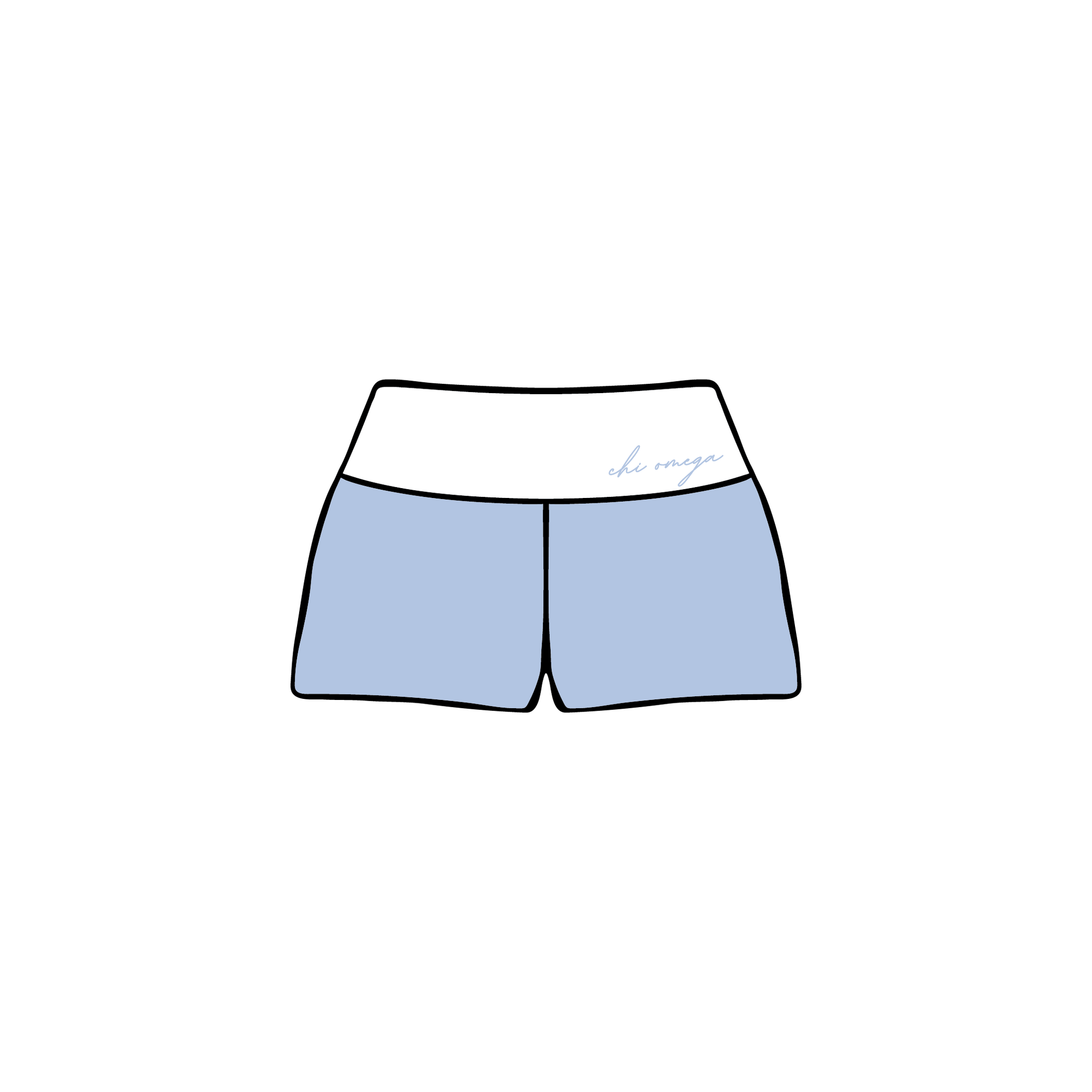 University of California, Los Angeles x Chi Omega 'Winter Drop 2026' Foldover Shorts