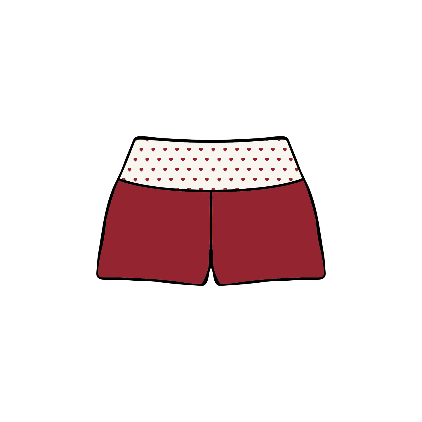 University of California, Santa Barbara x Alpha Phi 'Red Dress Gala' Foldover Shorts