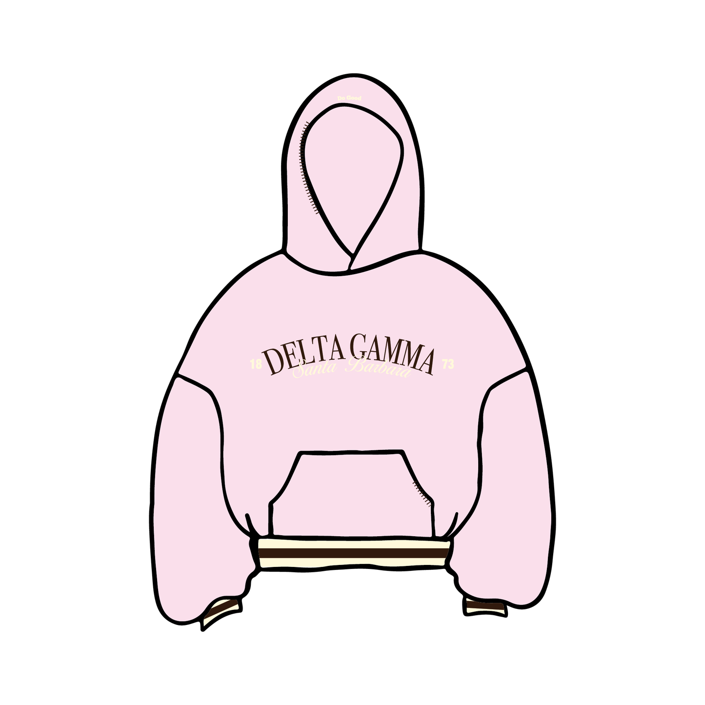 University of California, Santa Barbara x Delta Gamma 'Winter Q Drop' Hoodie