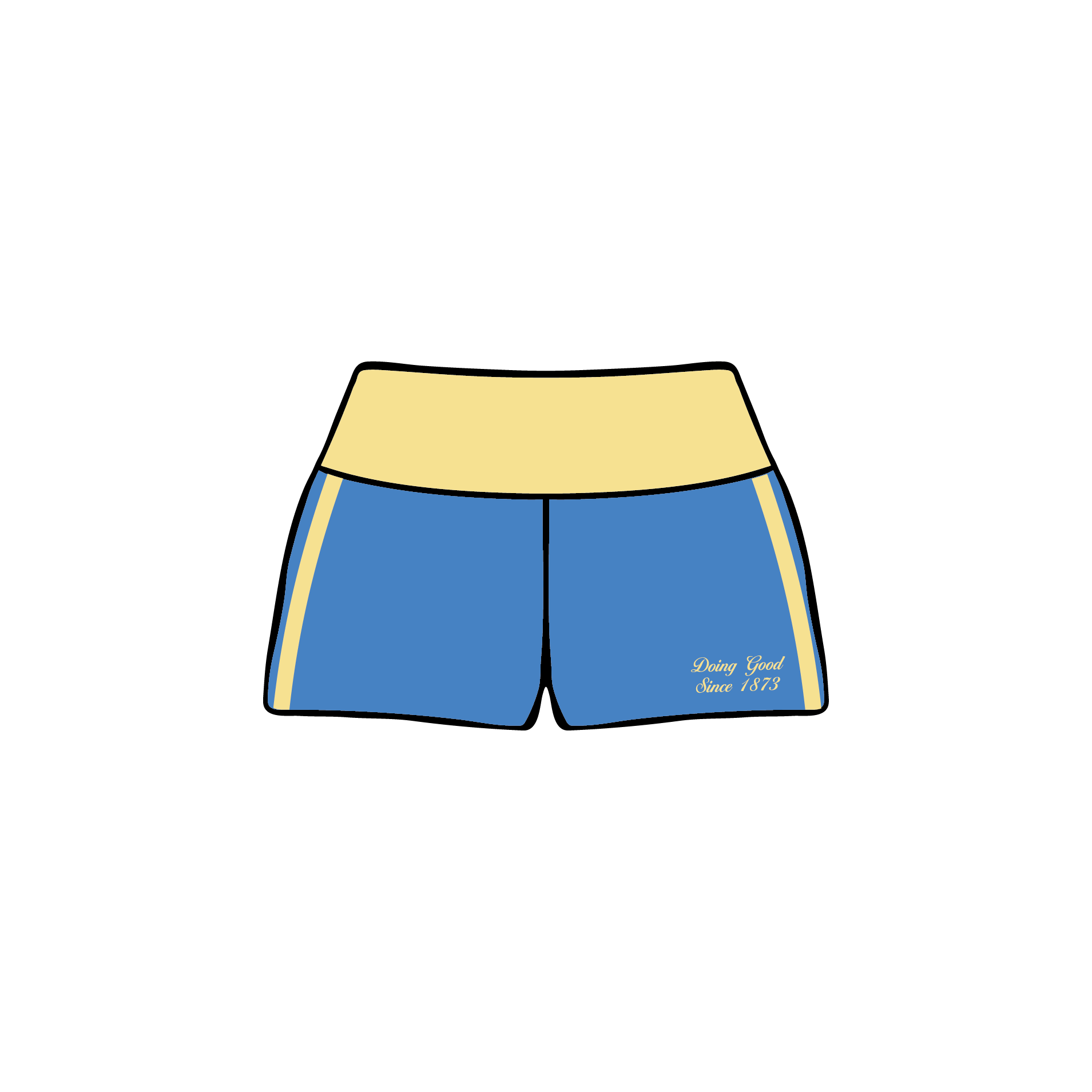 University of California, Santa Barbara x Delta Gamma 'Winter Q Drop' Foldover Shorts