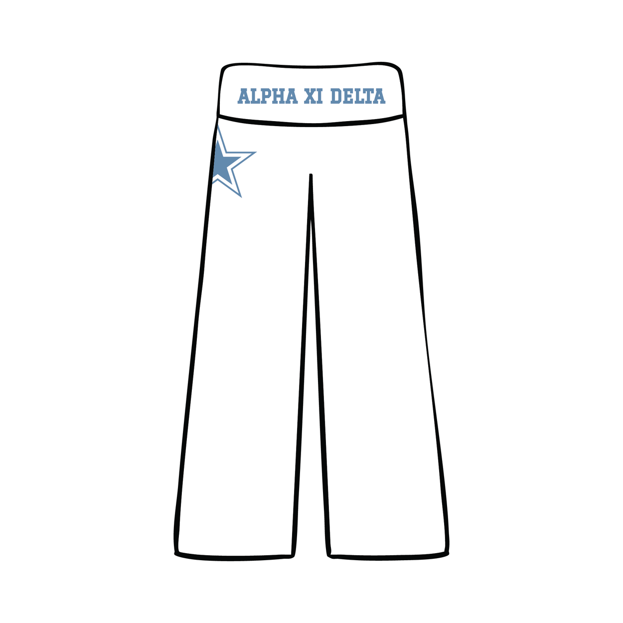 University of Central Florida x Alpha Xi Delta Mock 'recruitment set' Foldover Pants