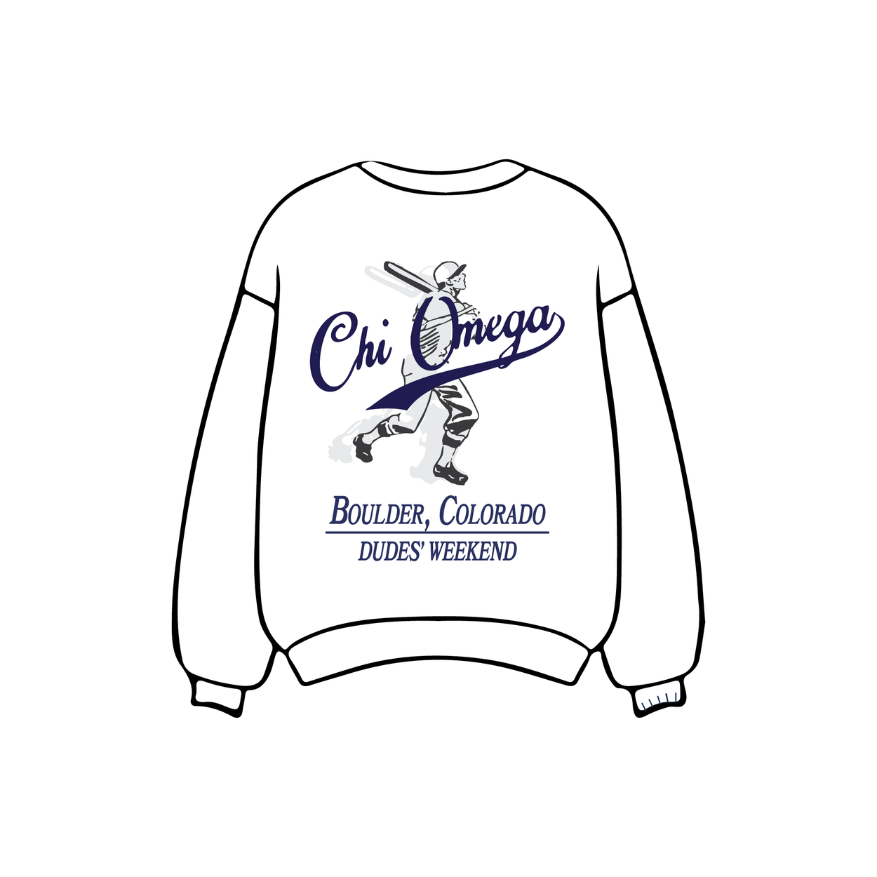 University of Colorado Boulder x Chi Omega 'Dudes' Weekend' Crewneck