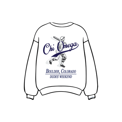 University of Colorado Boulder x Chi Omega 'Dudes' Weekend' Crewneck