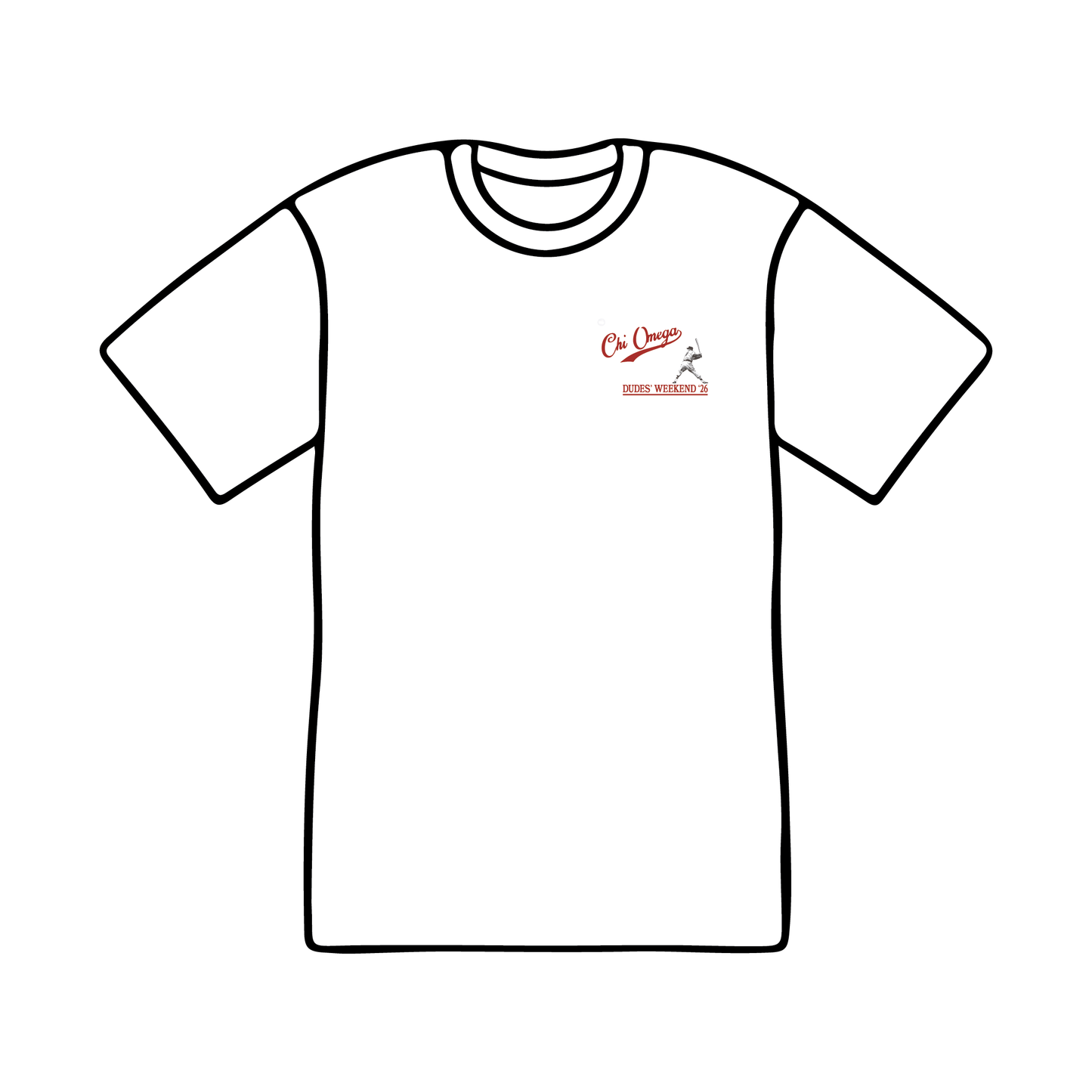 University of Colorado Boulder x Chi Omega 'Dudes' Weekend' White T-Shirt