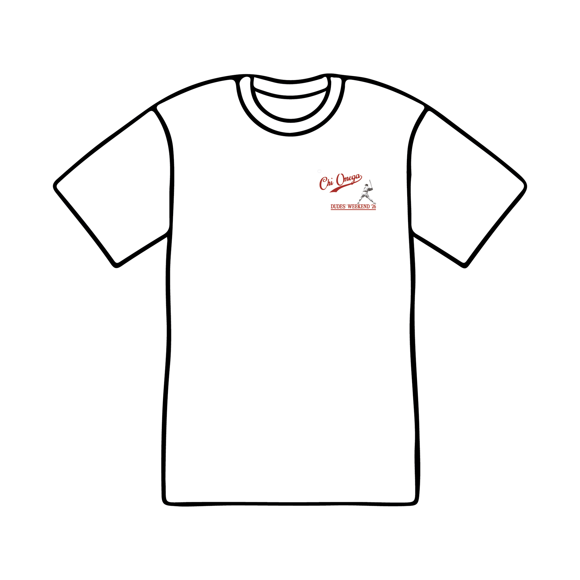 University of Colorado Boulder x Chi Omega 'Dudes' Weekend' White T-Shirt