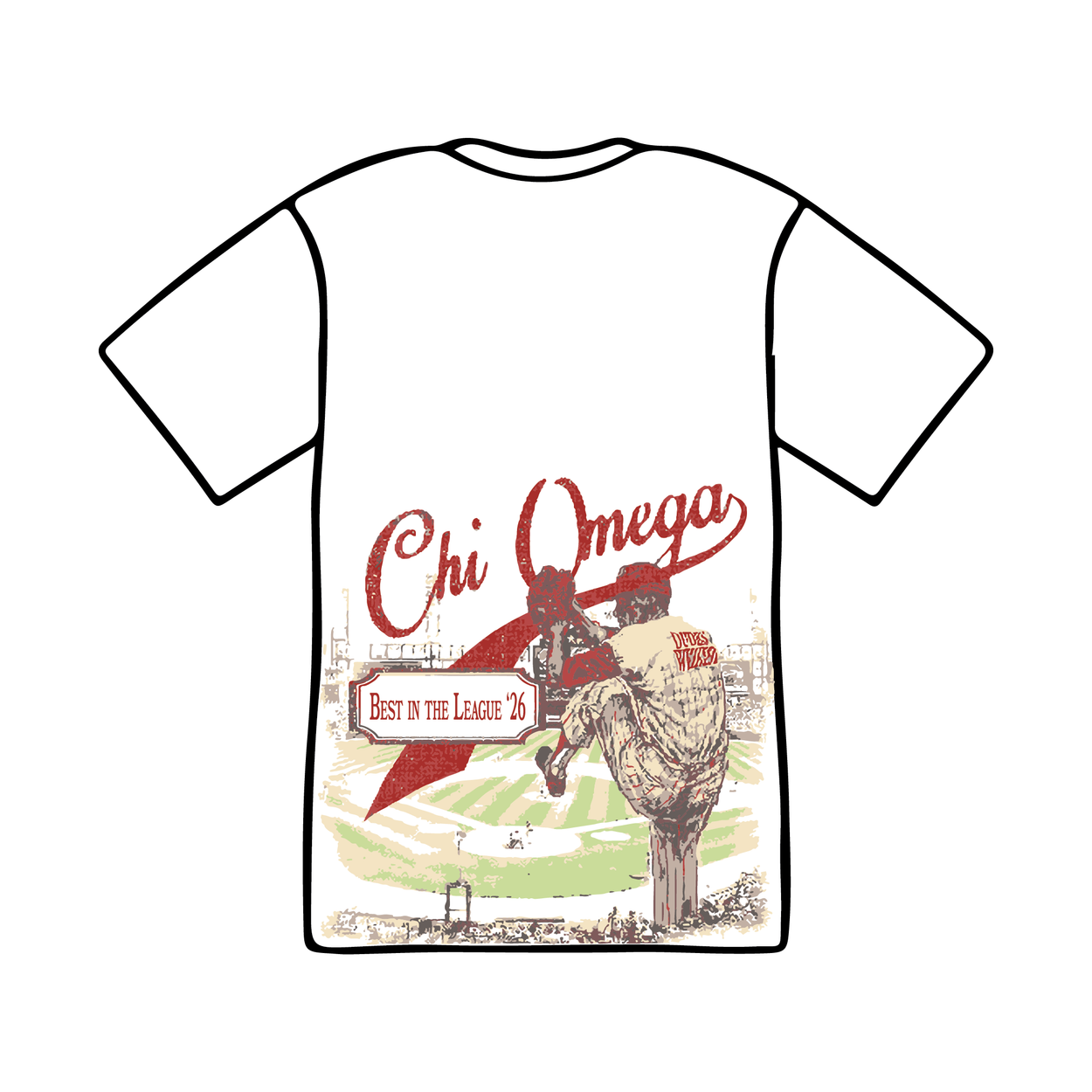 University of Colorado Boulder x Chi Omega 'Dudes' Weekend' White T-Shirt