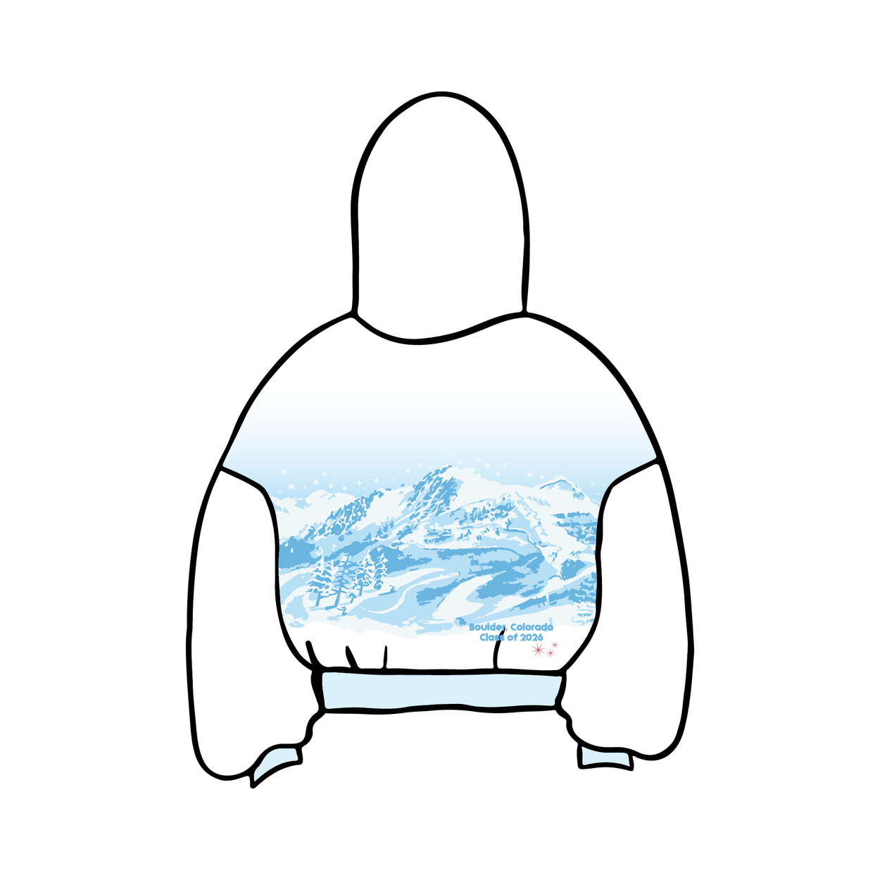 University of Colorado Boulder x Chi Omega 'Senior Merch' Hoodie